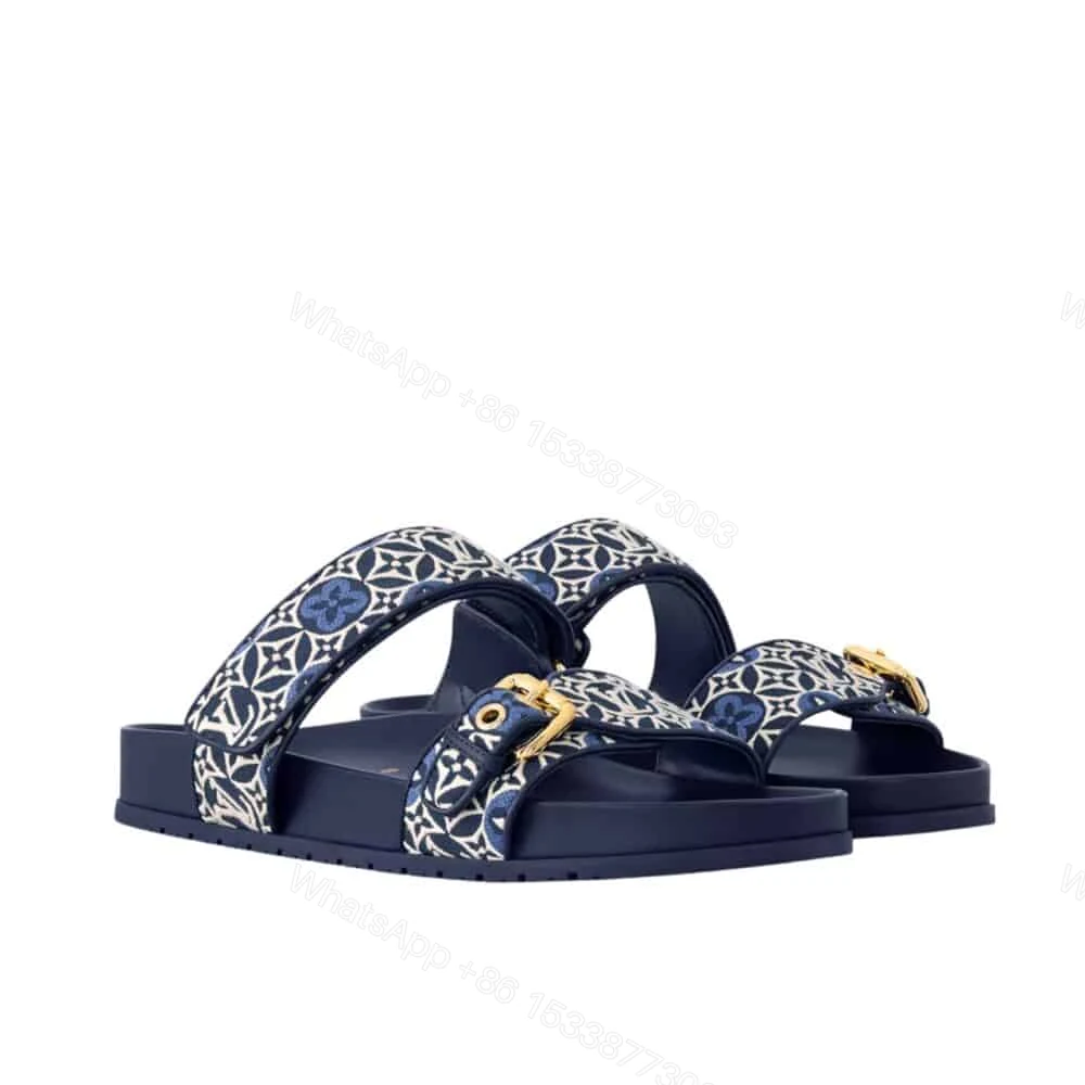 View 6 of LOUIS VUITTON BOM DIA FLAT COMFORT MULE NAVY BLUE 1AHMC7