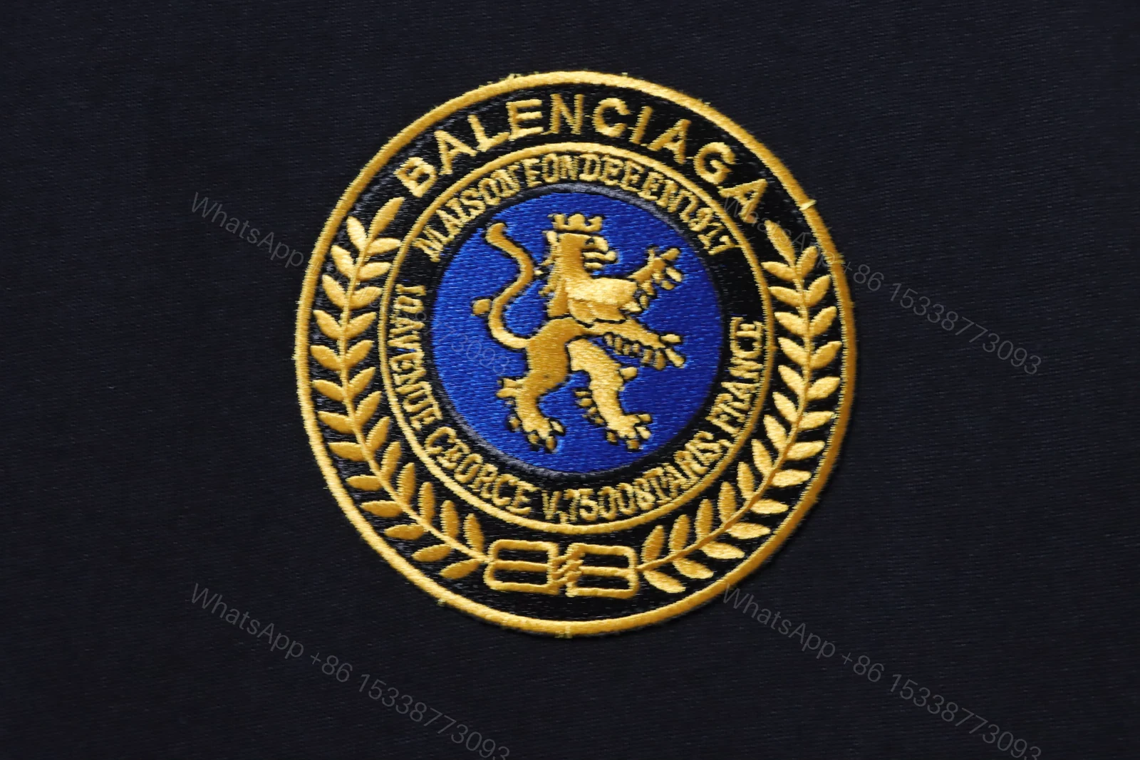 View 3 of Balenciaga Clothes 26SS Chest Crest Embroidered Short-Sleeve T-shirt black
