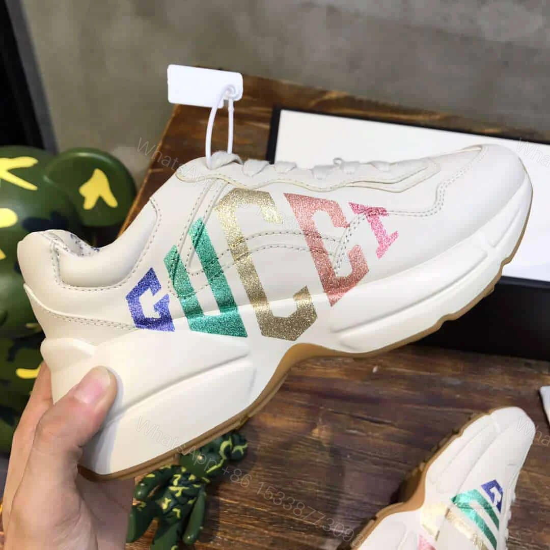 View 2 of GUCCI RHYTON GLITTER SNEAKER