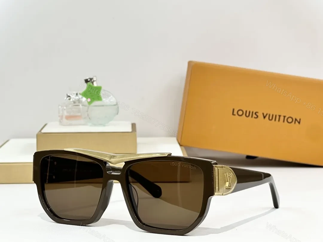 View 6 of Statement Edges: Bold Square Frames with LV Detailing Eyewear