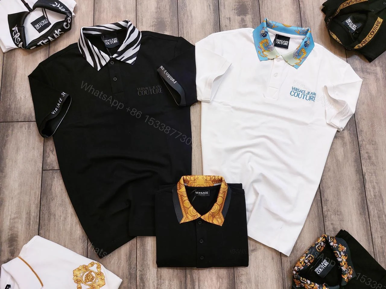 View 8 of FIRST COPY Versace Latest 2025 Imported Quality Exclusive Polo Tees