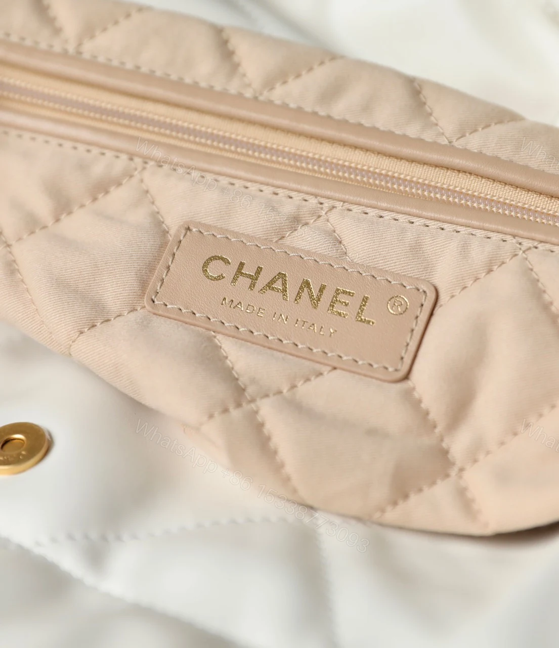 View 4 of Chanel 11 Handbag 22 Shopping Woman’s White Smooth Leather 35cm