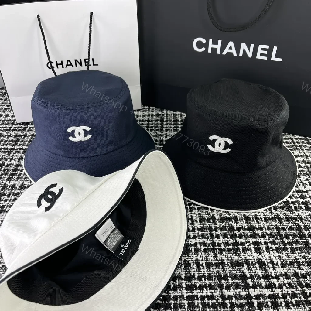 View 6 of Chic Nylon-Cotton Bucket Hat: Subtle Luxe, Sun Shield