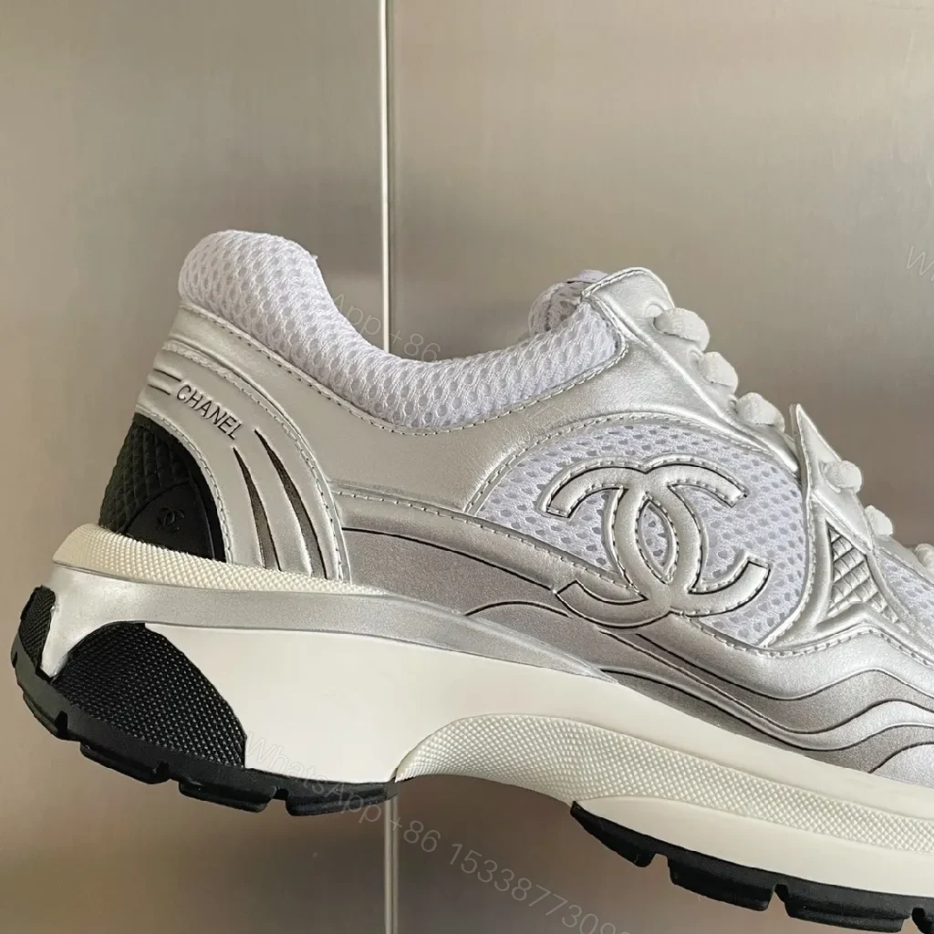 View 8 of Silver Mesh Luxe Sneakers: Breathable Everyday Comfort