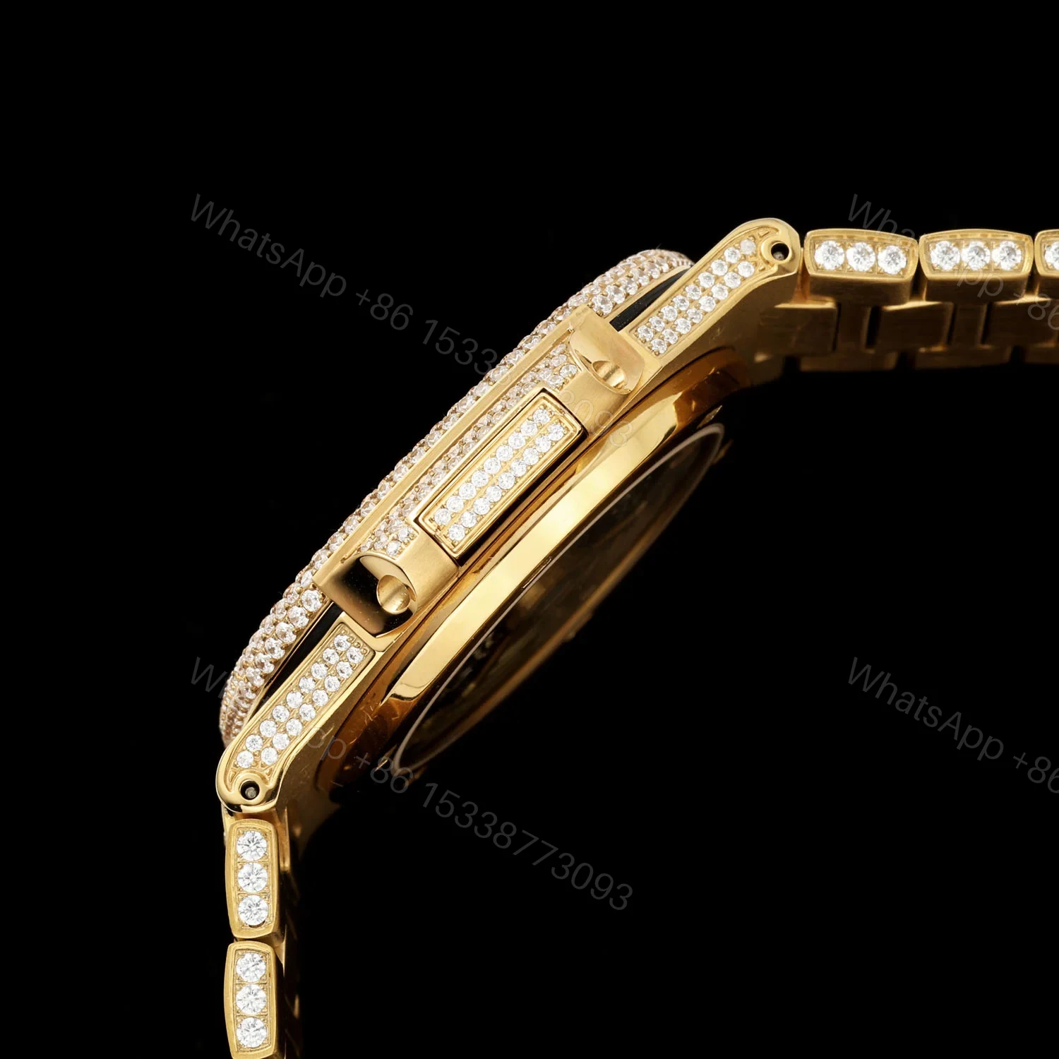 View 8 of Patek Philippe Nautilus 5711 Diamond Pavé Watch 40mm White Gold Edition AMG-PP-BD1-5711-DIAMOND-40