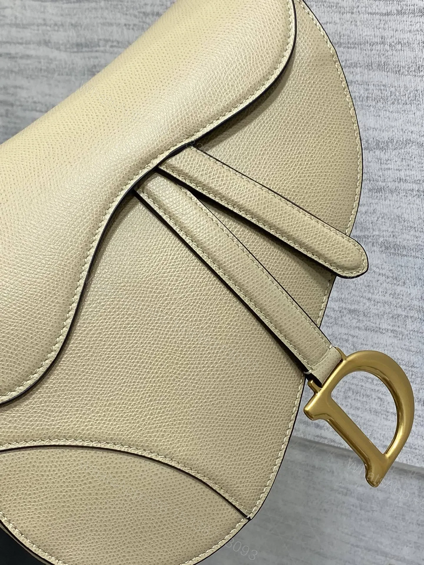 View 2 of Dior Saddle Bag in Beige Gold Hardware