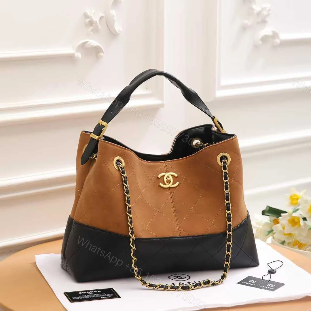 View 2 of First Copy Chanel 25 S Suede Hobo Bag