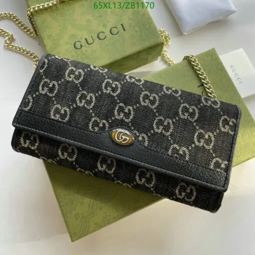 Gucci Lookalike GG Mini Denim Black Shoulder Bag LMD6720 — view 1