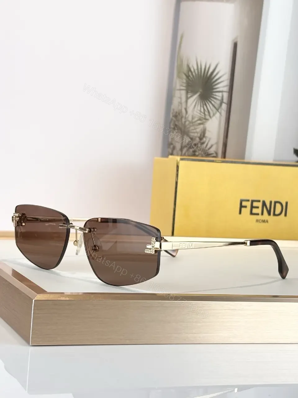View 3 of Bold Minimalist Square Sunglasses, Polarized UV400, Metal Frame