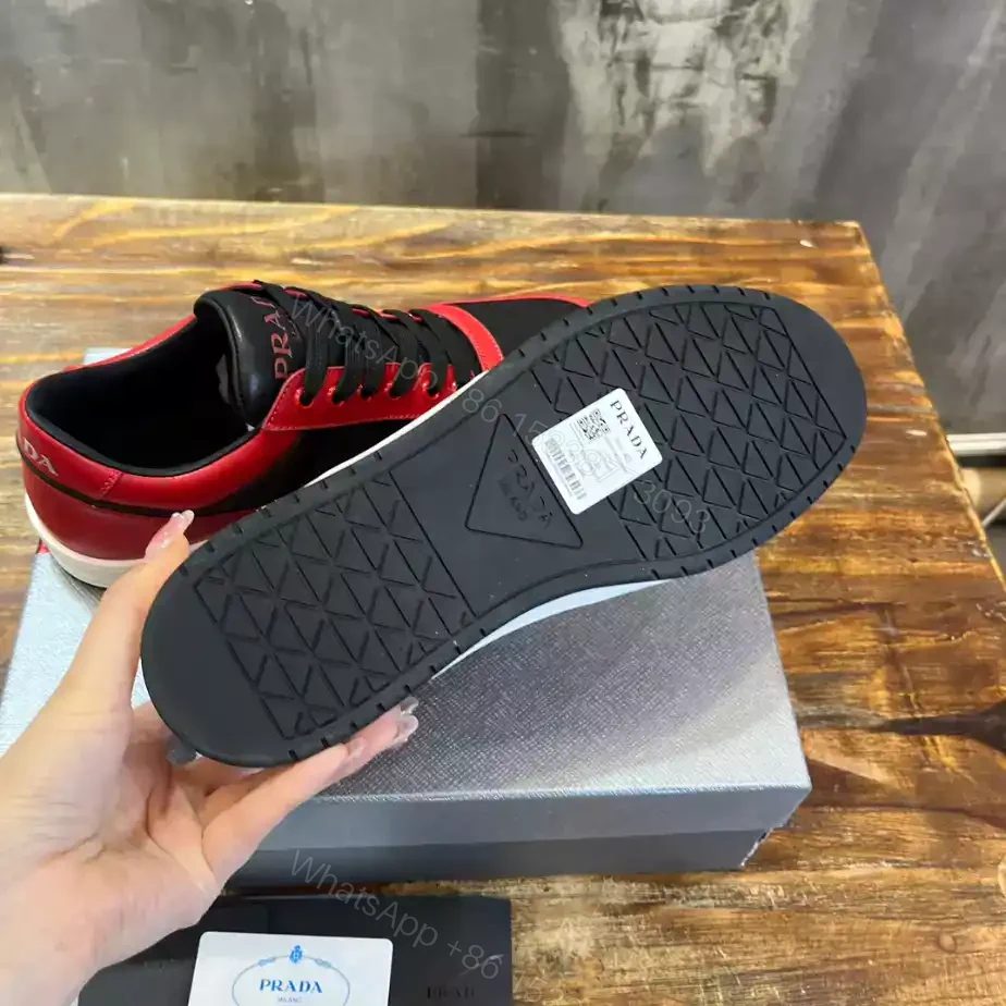 View 6 of PRADA DOWNTOWN LEATHER SNEAKERS RED – PRD093
