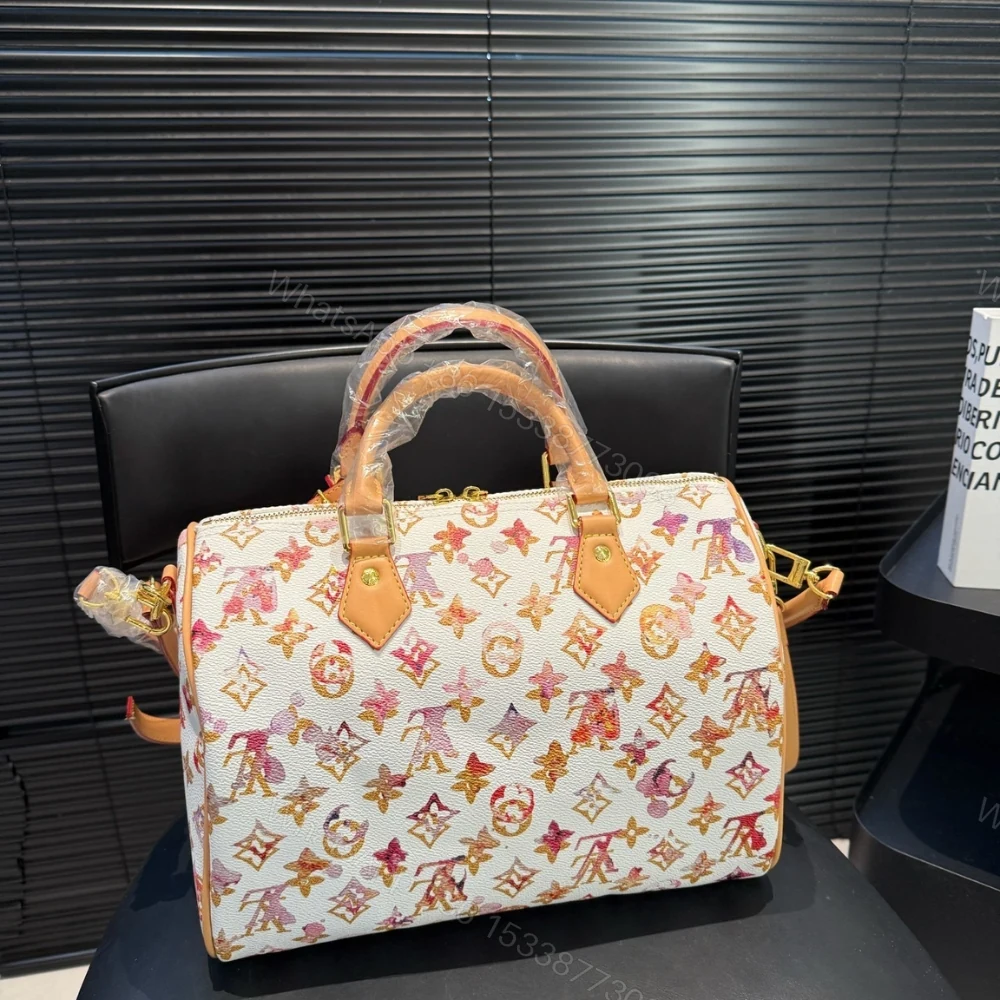 View 6 of Louis Vuitton Aquarelle Watercolor Speedy 35 White 30Cm