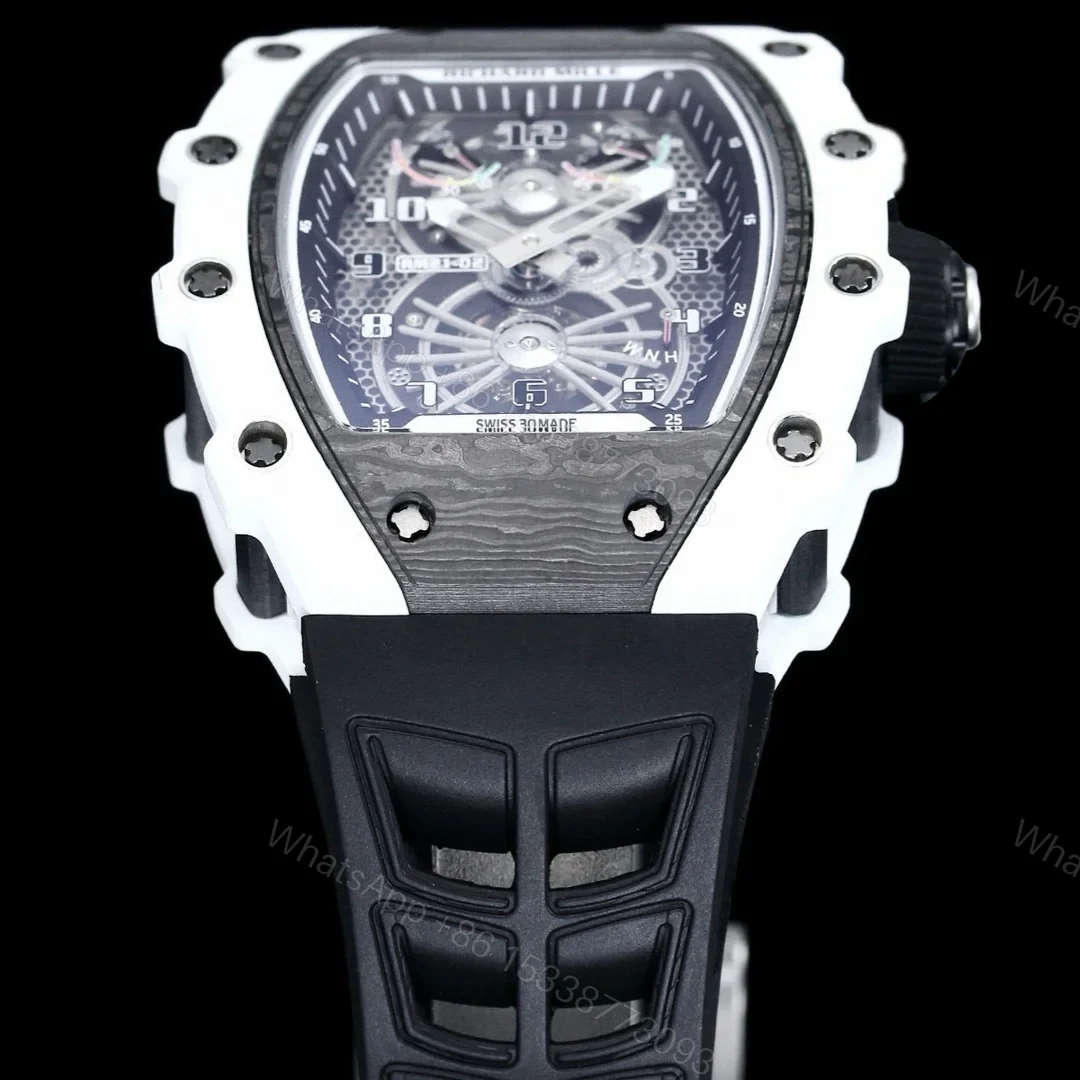 View 5 of Richard Mille RM21-01 Automatic Skeleton Watch 40MM Black Carbon Fiber Case Premium Edition RM-RM21-01-BLK-CARBON-40