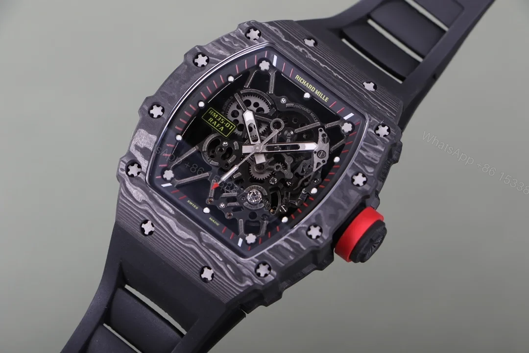 View 2 of Richard Mille RM35-01 NTPT Carbon Fiber RMUL3 Integrated White Gemstone Watch RM3501-NTPT-WHITE-RM3