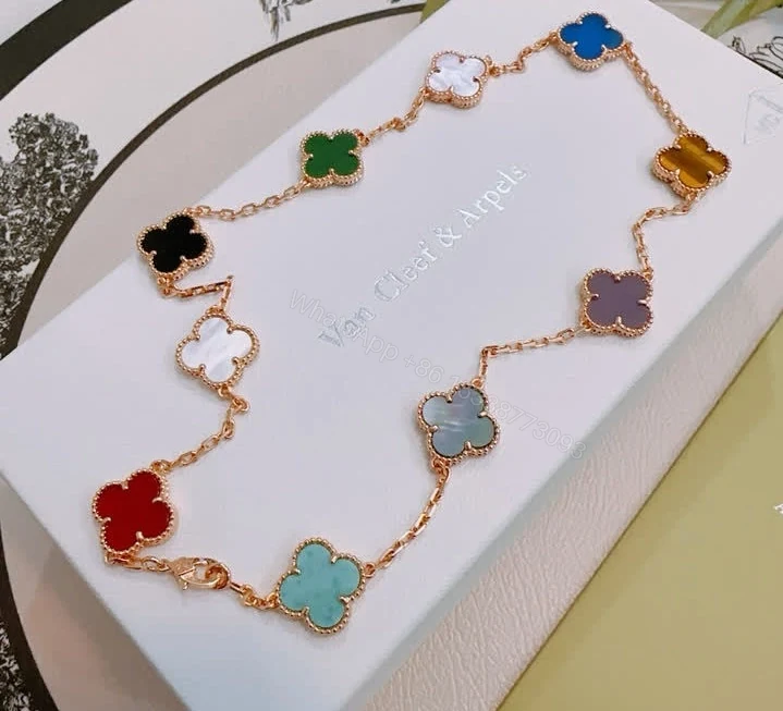 View 4 of Van Cleef & Arpels Replica Alhambra 10 Clover Necklace
