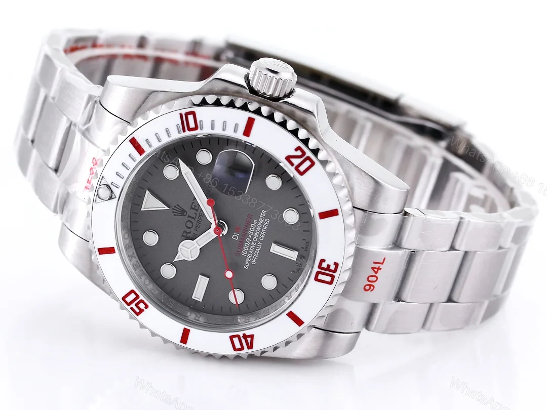 View 5 of Rolex Submariner DIW Carbon Fiber Grey Dial Red Bezel Custom Watch 40mm Ultimate Edition RG-ROLEX-SUB-DIW-CARBON-GRY-RED-40