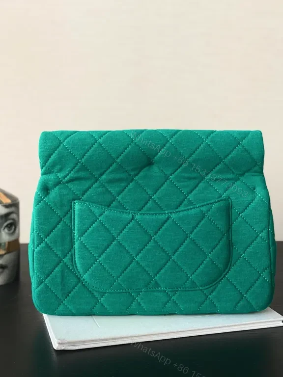 View 8 of Emerald Quilted Purse: Gold-Closure, Structured Luxe Bag