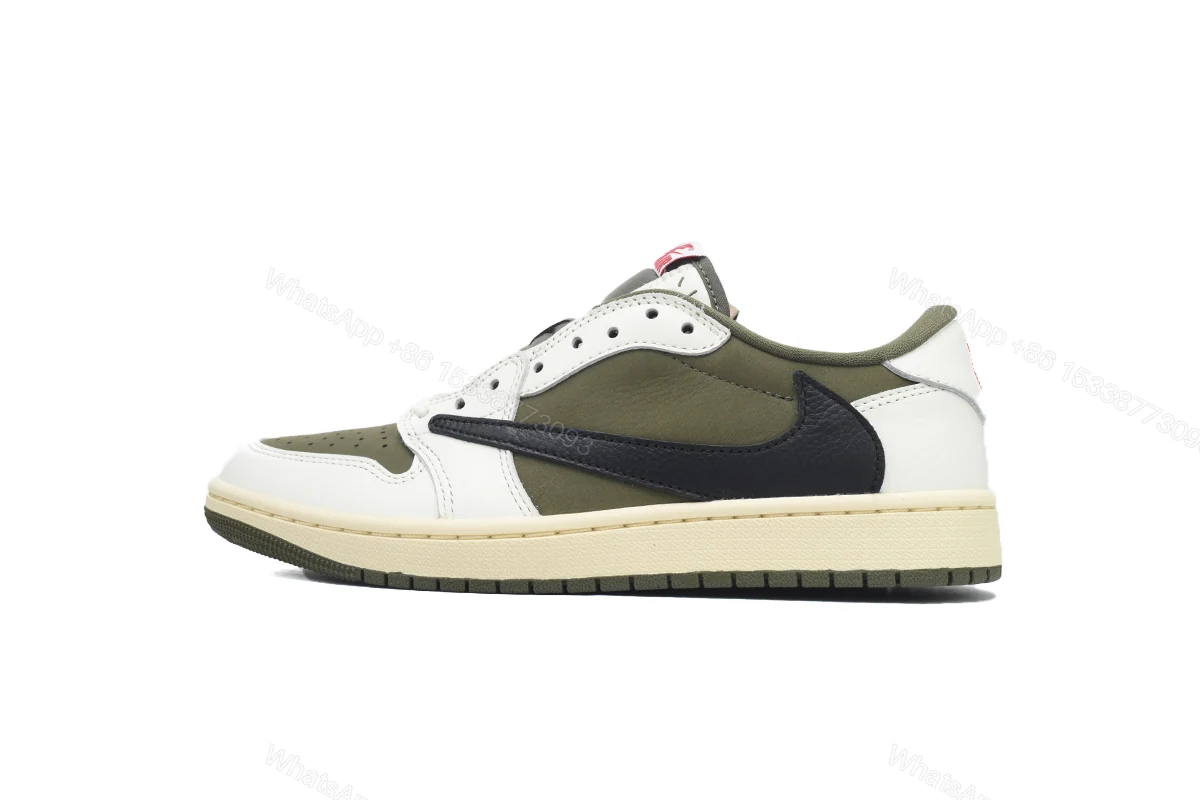 View 6 of Travis Scott x Air Jordan 1 Low OG SP 'Medium Olive' DM7866-200