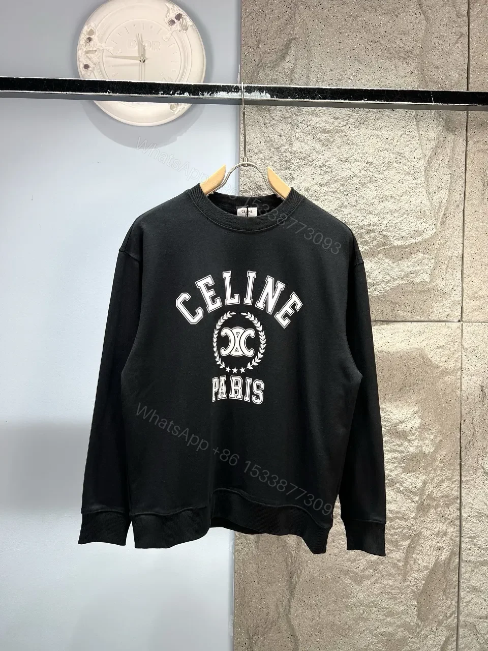 Bold Black Sweatshirt - Premium Fleece Crewneck, Graphic Logo, Everyday Luxe — view 1