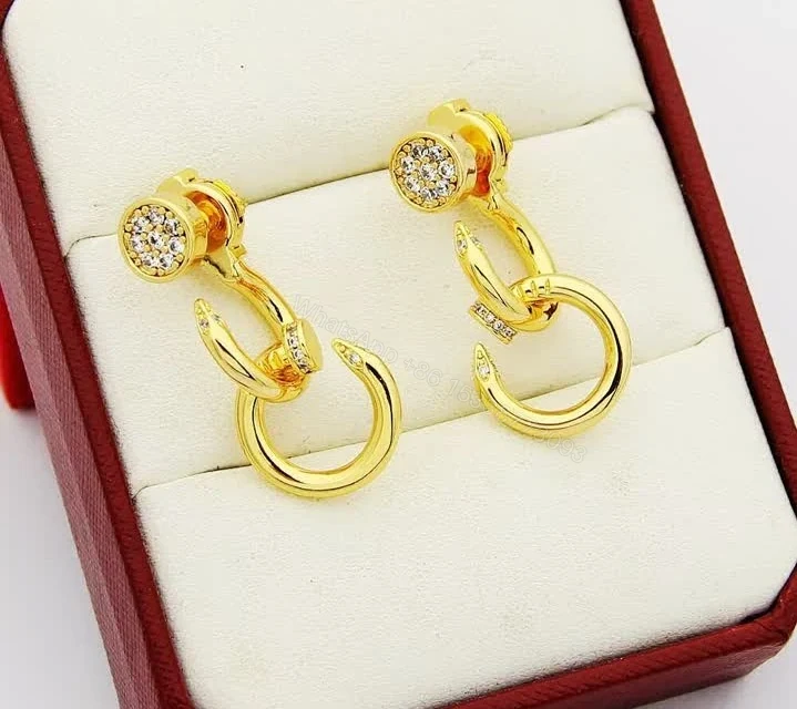 View 3 of Cartier Replica Juste un Clou Double Diamond Earrings TJ069