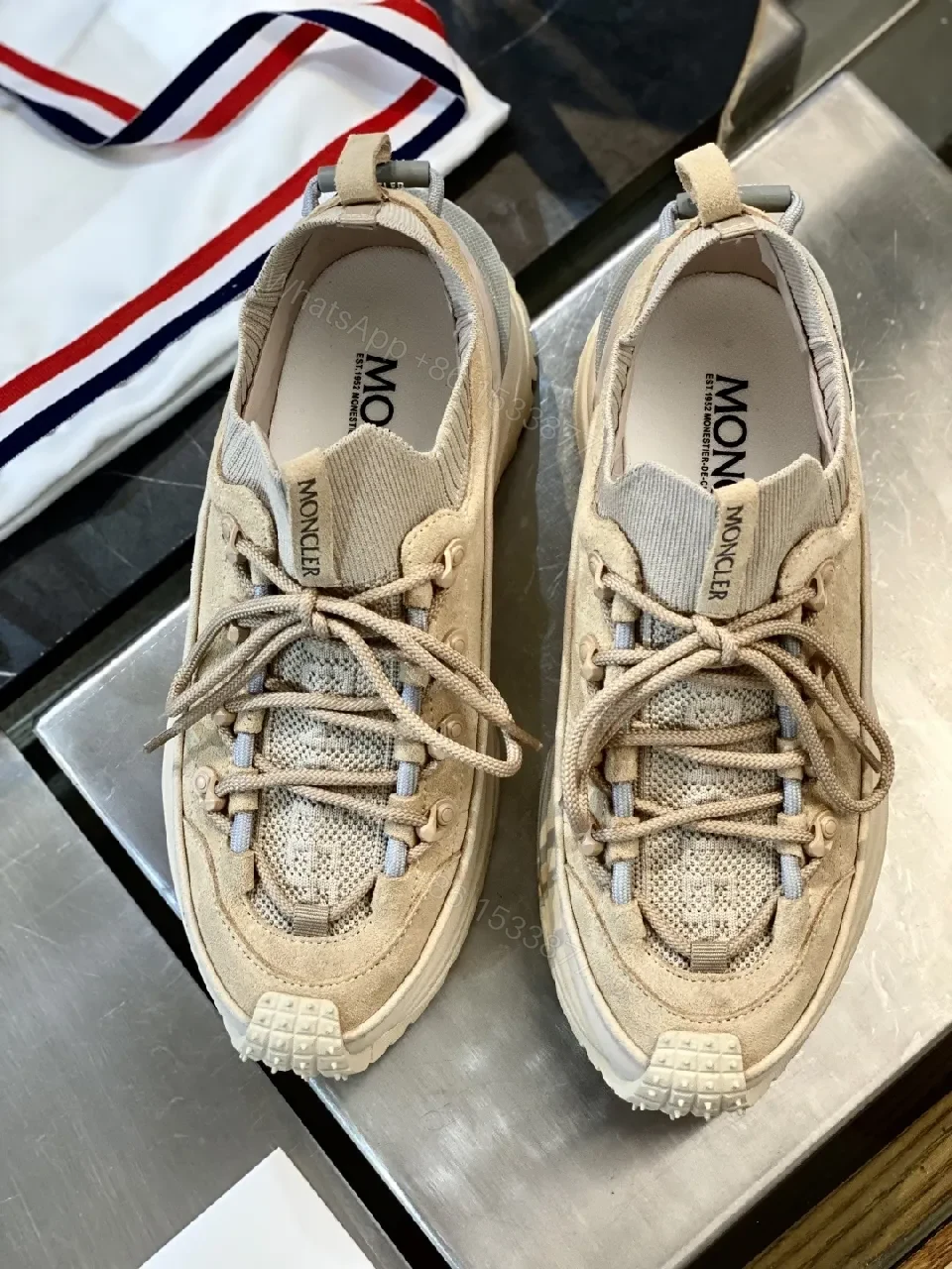 View 4 of Burgundy Suede Hiking-Inspired Sneakers with Comfort