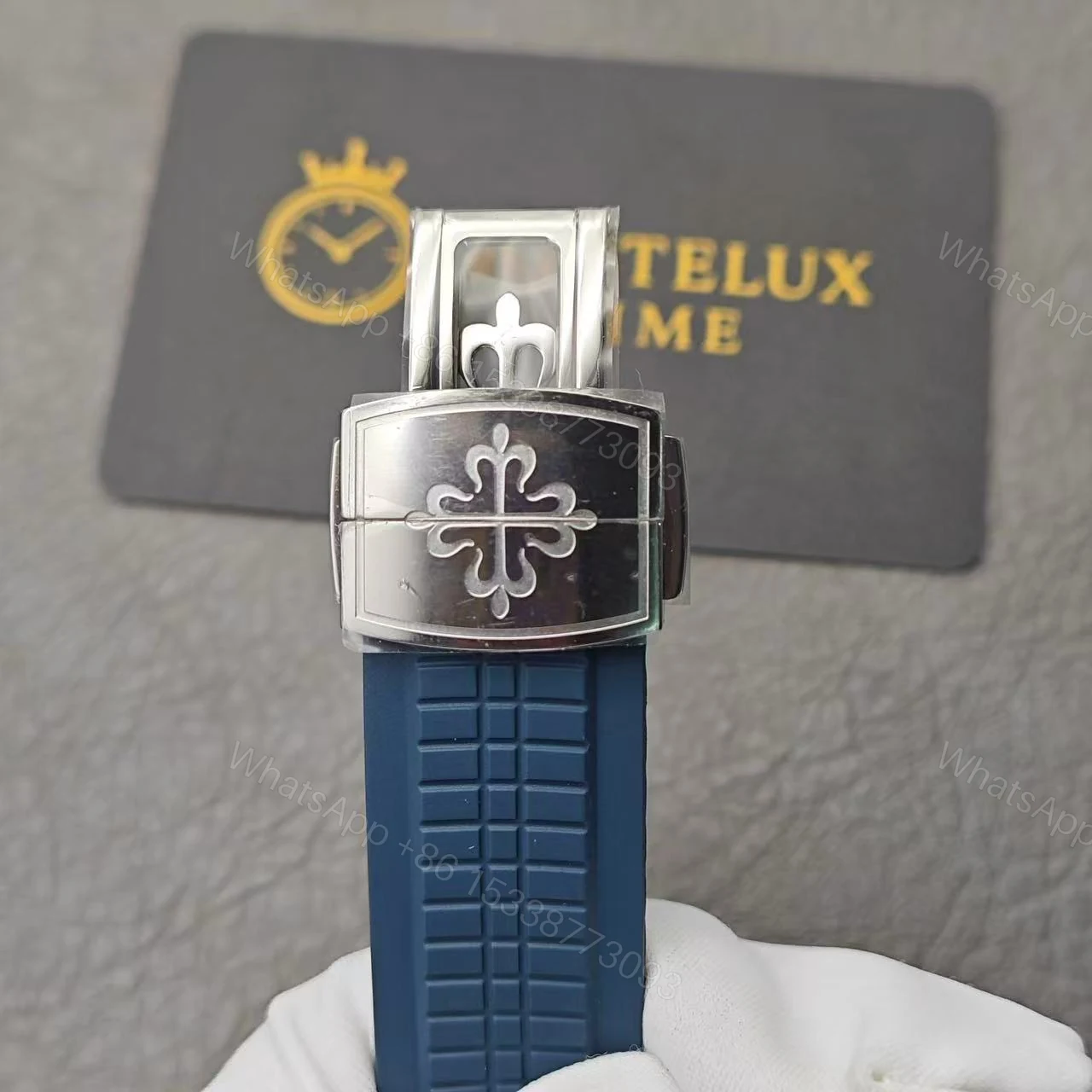 View 9 of Replica Clone Denim Blue Patek Philippe Aquanaut 2024 Model