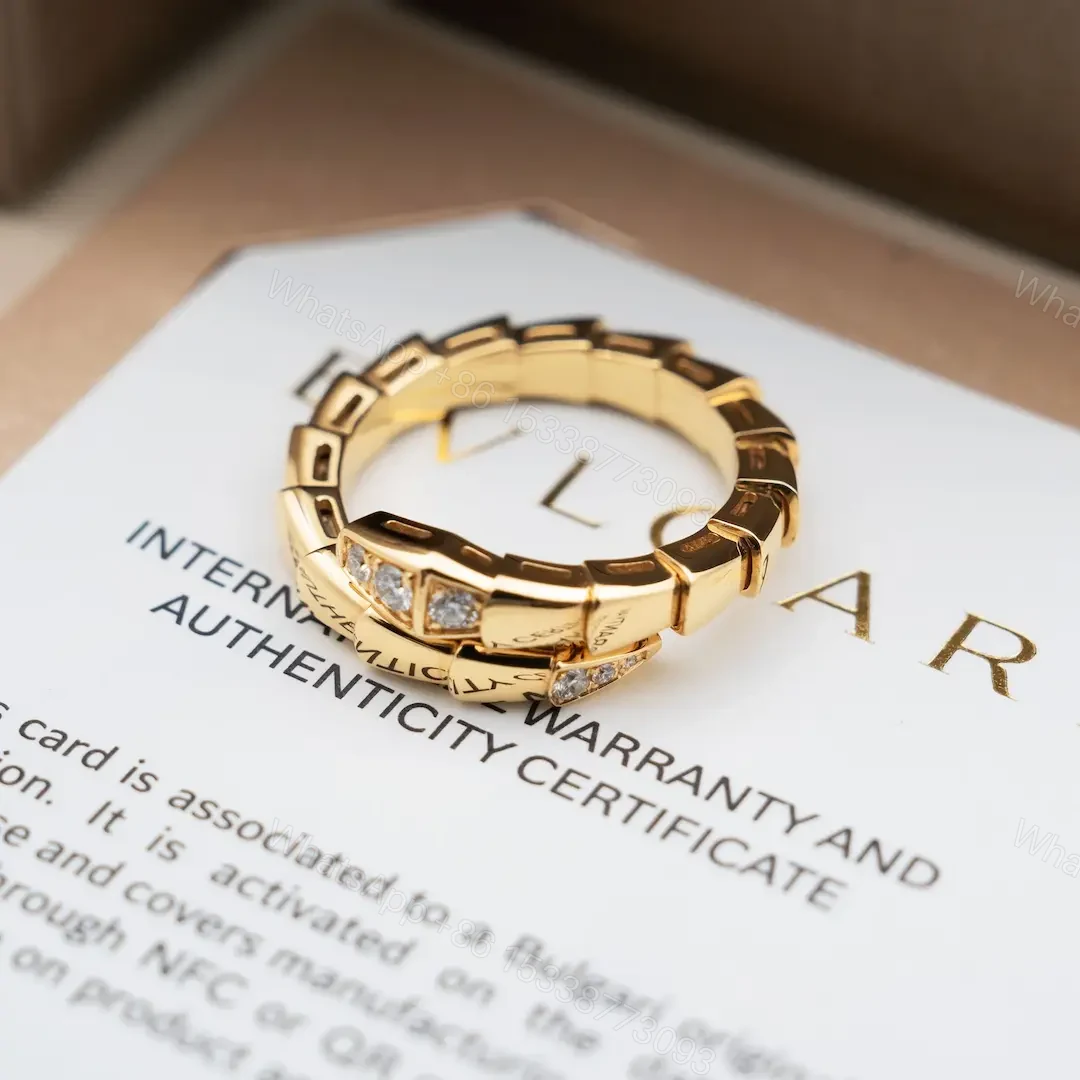 View 2 of 18ct Yellow Gold Bulgari Serpenti Viper Diamond Ring