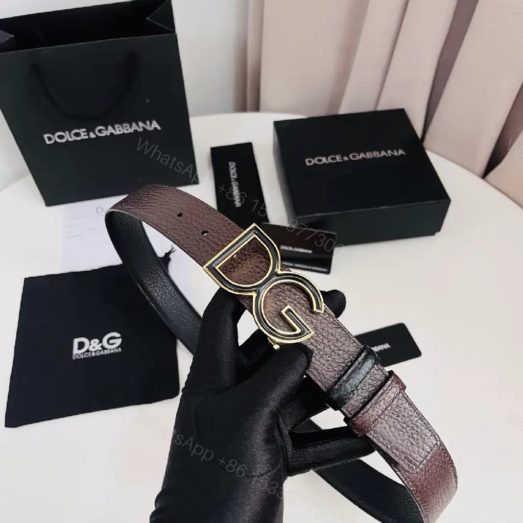 View 9 of Pebbled Black Leather Luxury Belt with Double-G G Buckle