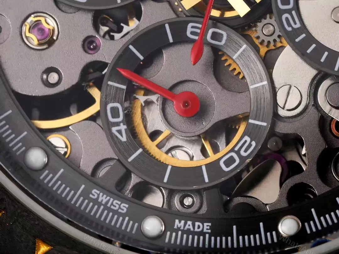 View 4 of Bold red gold daytona replica 40MM Carbon Skeleton Edition RG-DAYTONA-CARBON-RED-GOLD