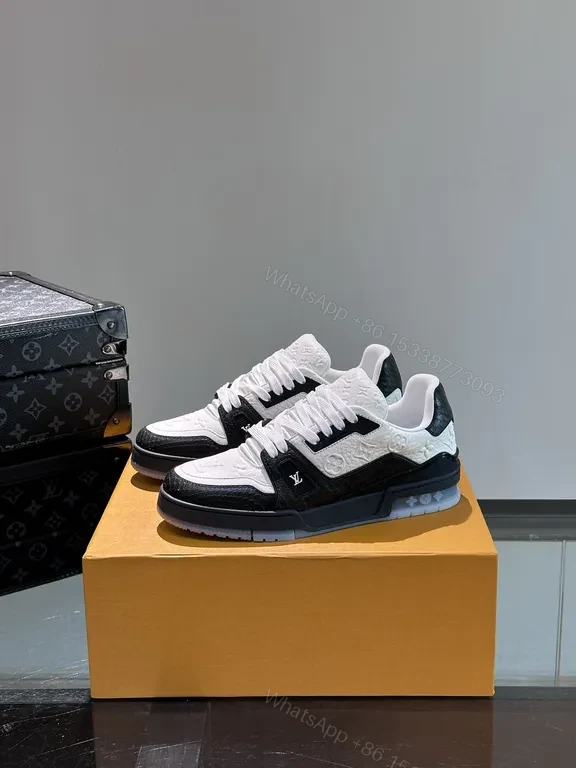 View 9 of Bold Contrast Leather Sneakers: Sculpted Comfort, Black & White