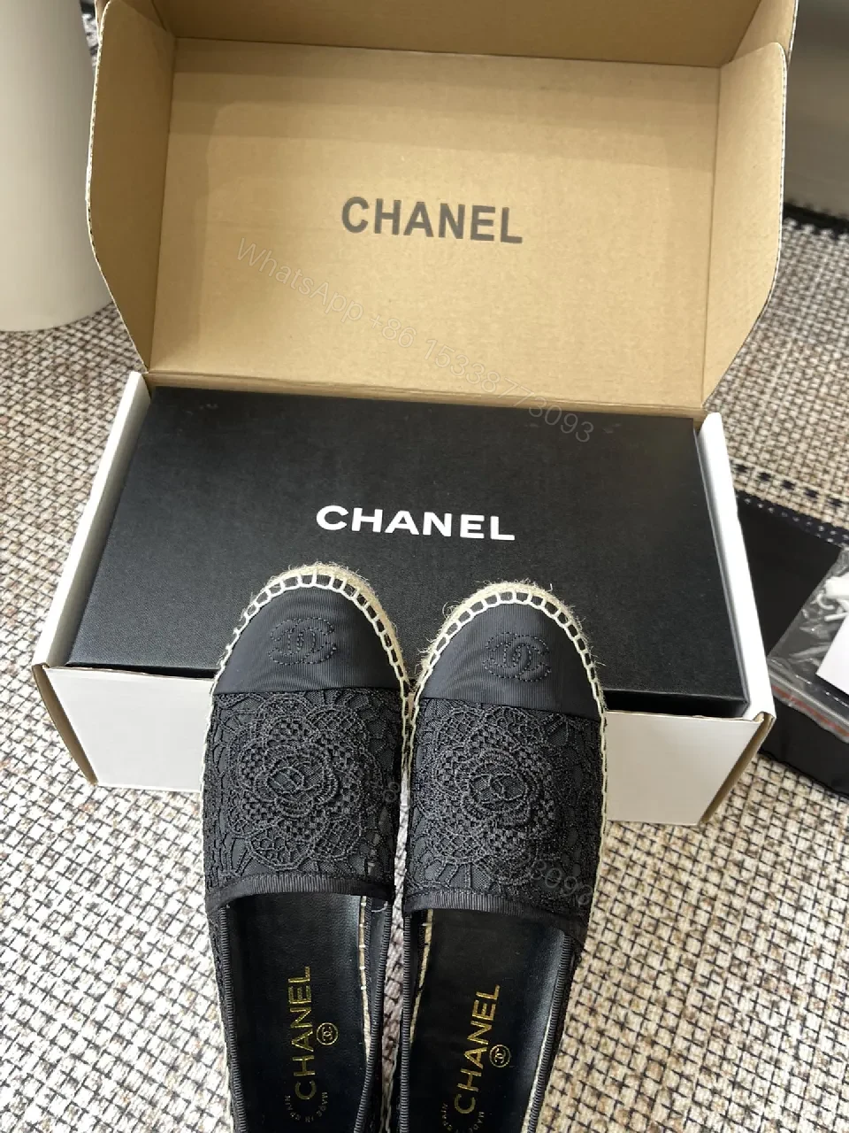 View 7 of Lace-Detail Espadrille: Chic Comfort in Black