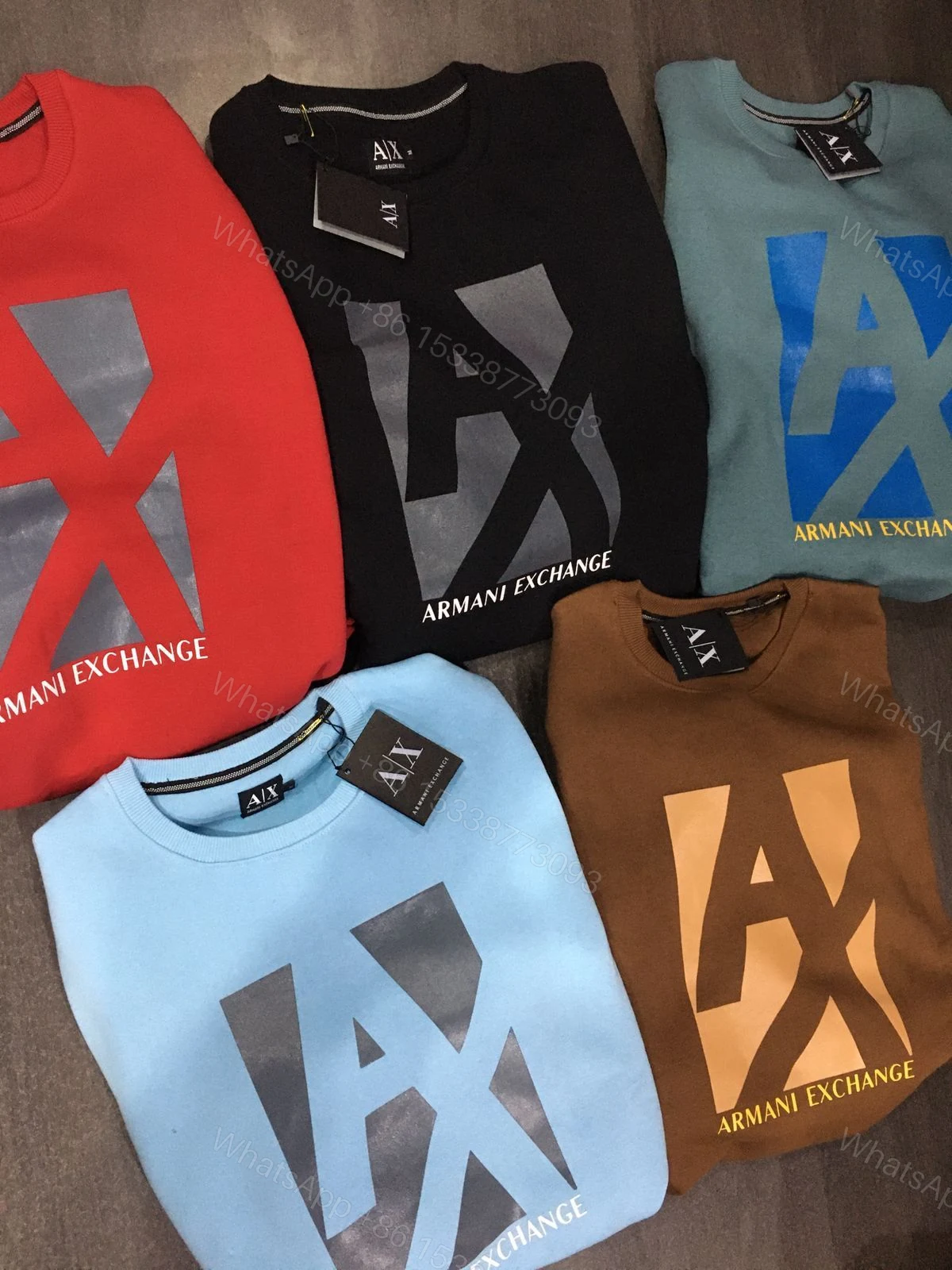 View 4 of BUY FIRST COPY ARMANI EXCHANGE SUMMER COTTON FLEECE SWEATSHIRT