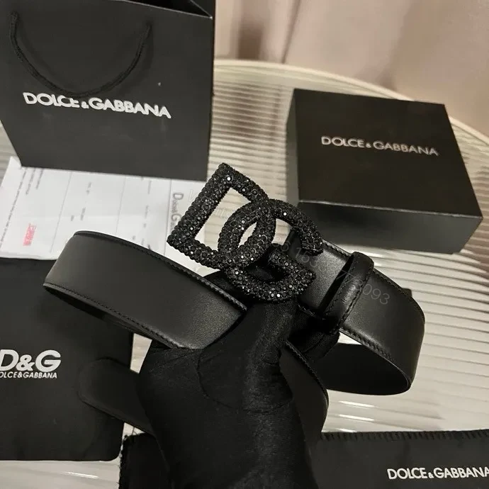 View 6 of Chic Black Leather Belt with Glitter Buckle – Luxury Accessory