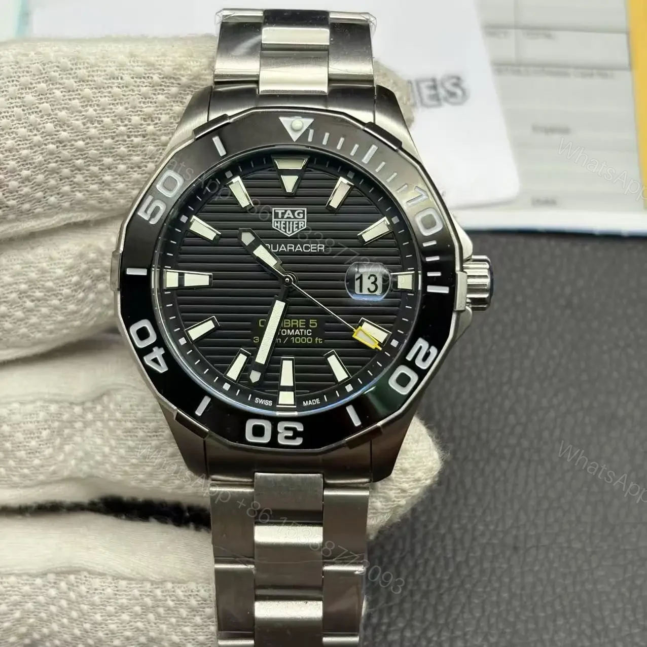 View 11 of Tag Heuer Aquaracer CALIBRE 5 Replica 43MM CERAMIC BEZEL MENS WATCH