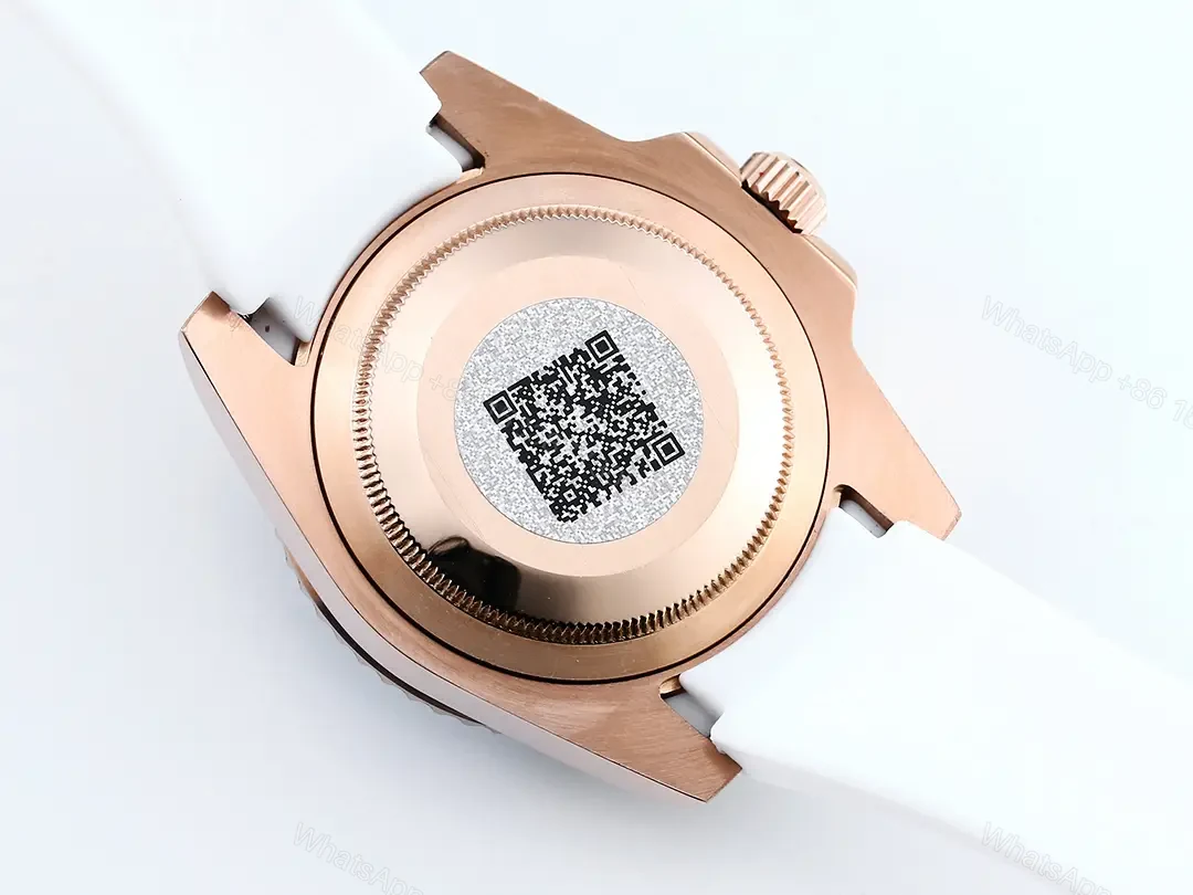 View 8 of Best Rolex Blaken Tiffany Water Ghost replica 40MM Rose Gold Case White Rubber Strap Edition RG-BLAKEN-TIFFANY-ROSEGOLD-RUBBER-40