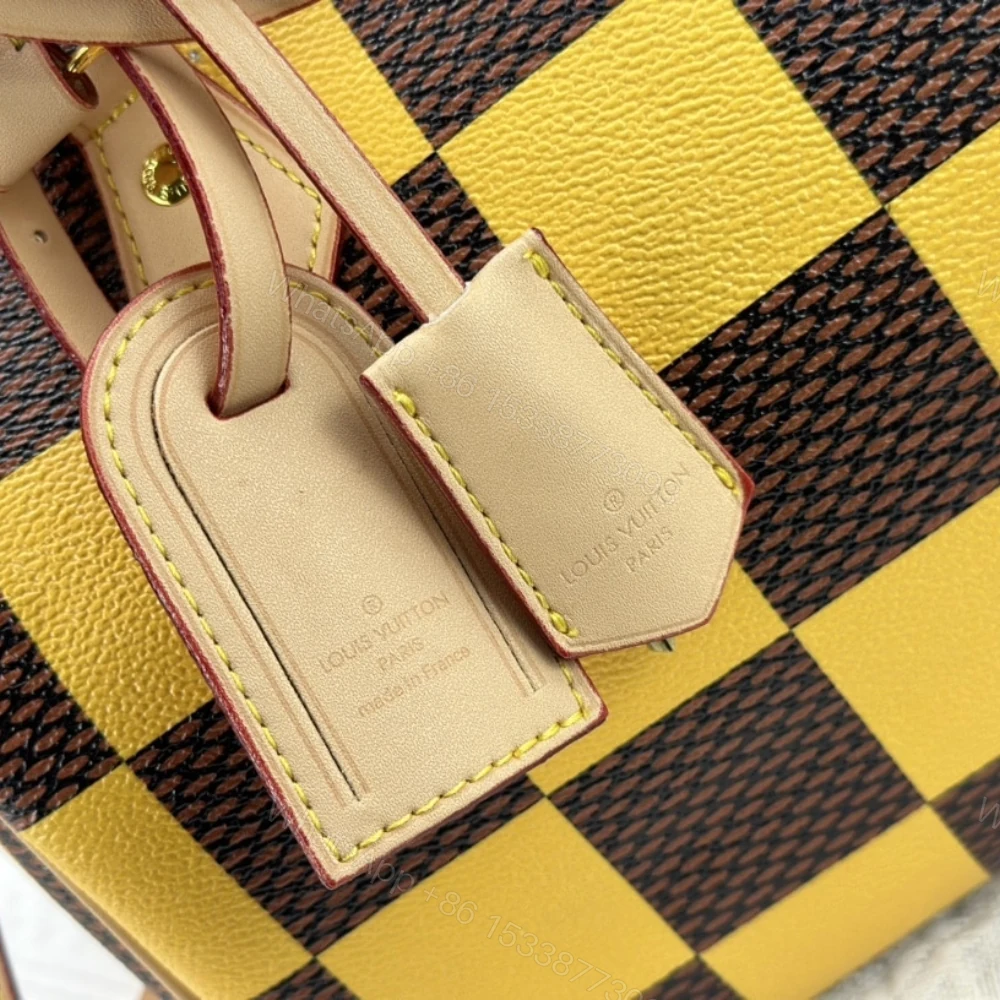 View 7 of Louis Vuitton Speedy 25 Bandoulière Damier Pop Yellow 25Cm N40584