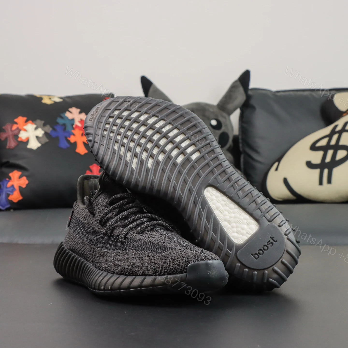 View 3 of Yeezy Boost 350 V2 Static Black Reps