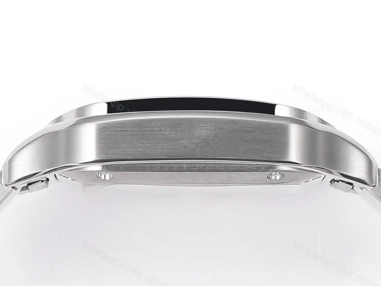 View 9 of Cartier super clone Santos White Dial Diamond Steel Bracelet Premium 40MM RG-CARTIER-SANTOS-WHT-DIA-STL-40