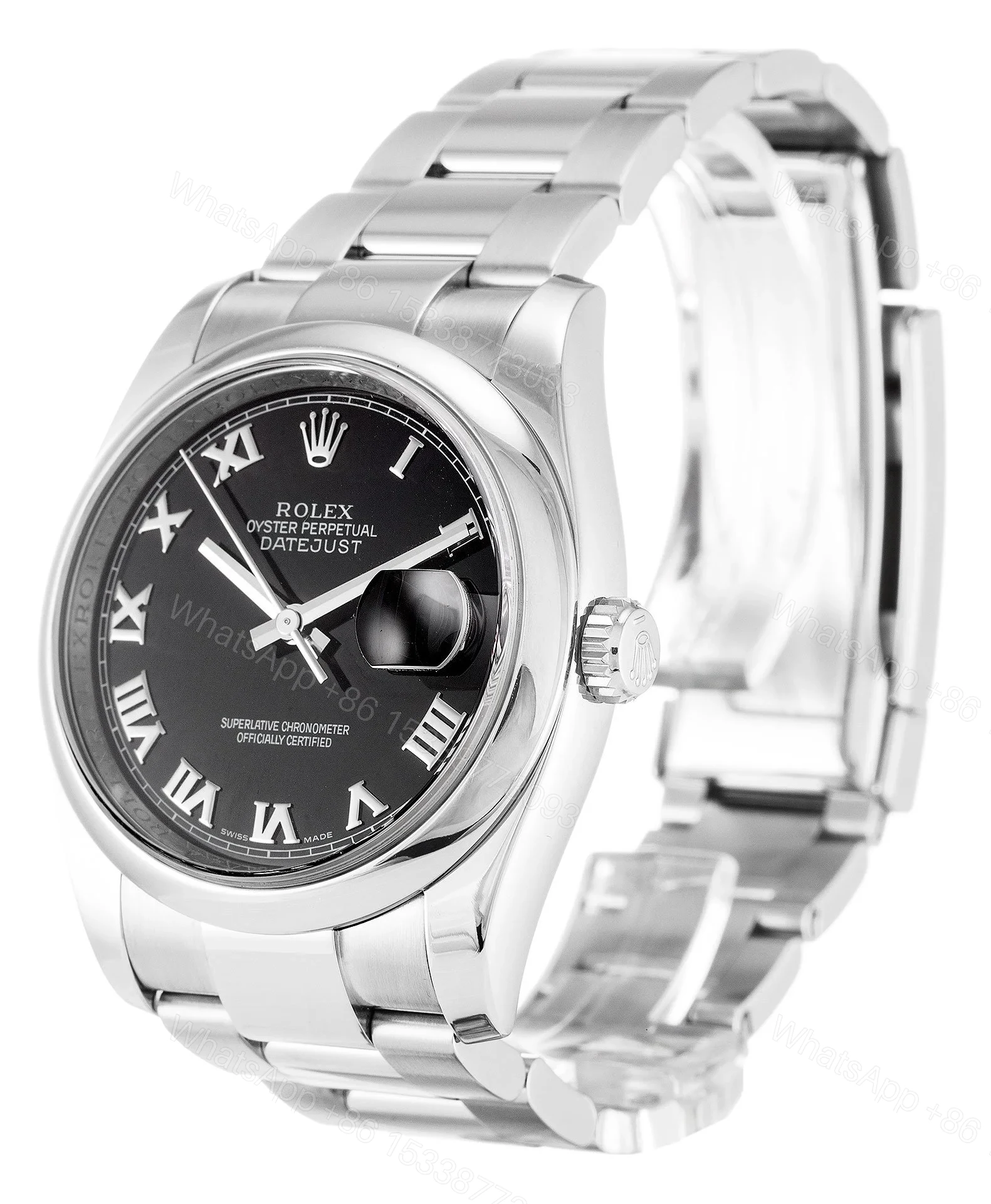 View 2 of Replica Rolex Datejust Black Dial 116200 36 mm