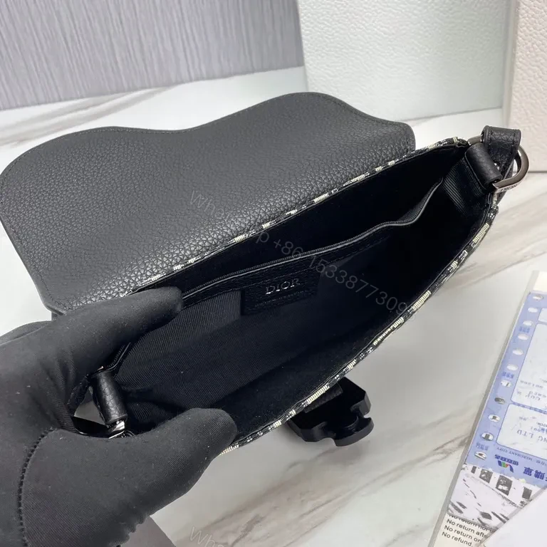 View 3 of Compact Dior-Inspired Crossbody: Elliptical Charm Bag