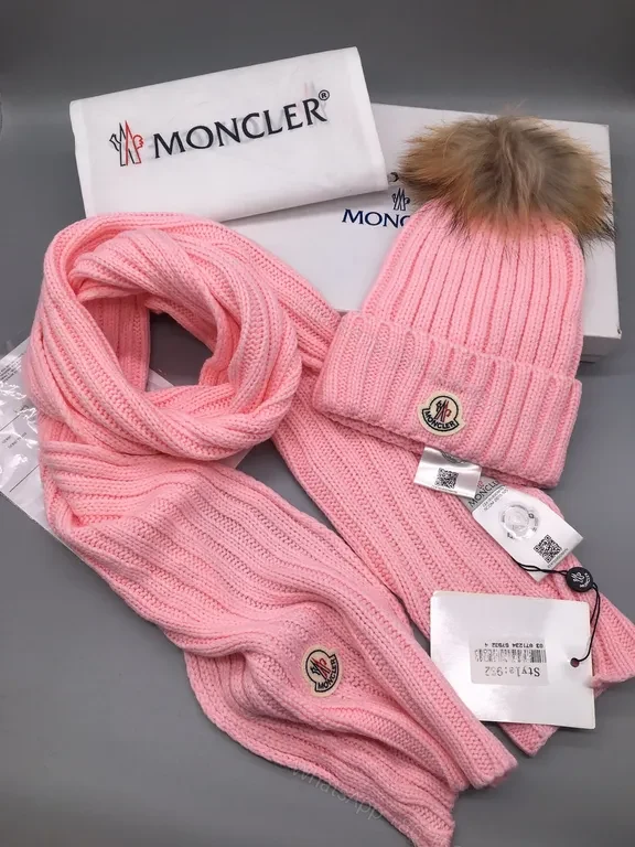 View 4 of Moncler Knit Scarf & Beanie Set: Warmth & Texture