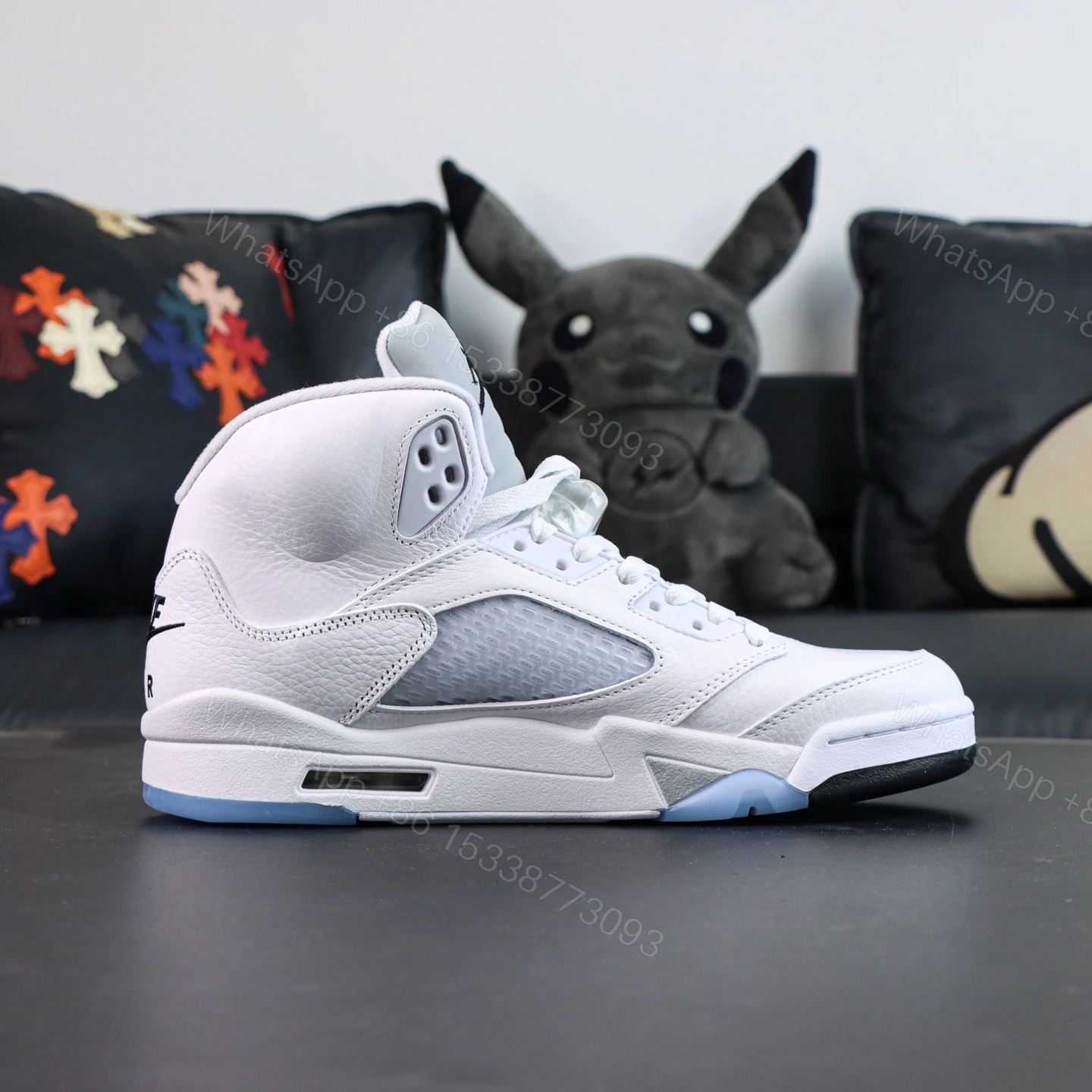 View 2 of Air Jordan 5 Retro White Metallic Reps