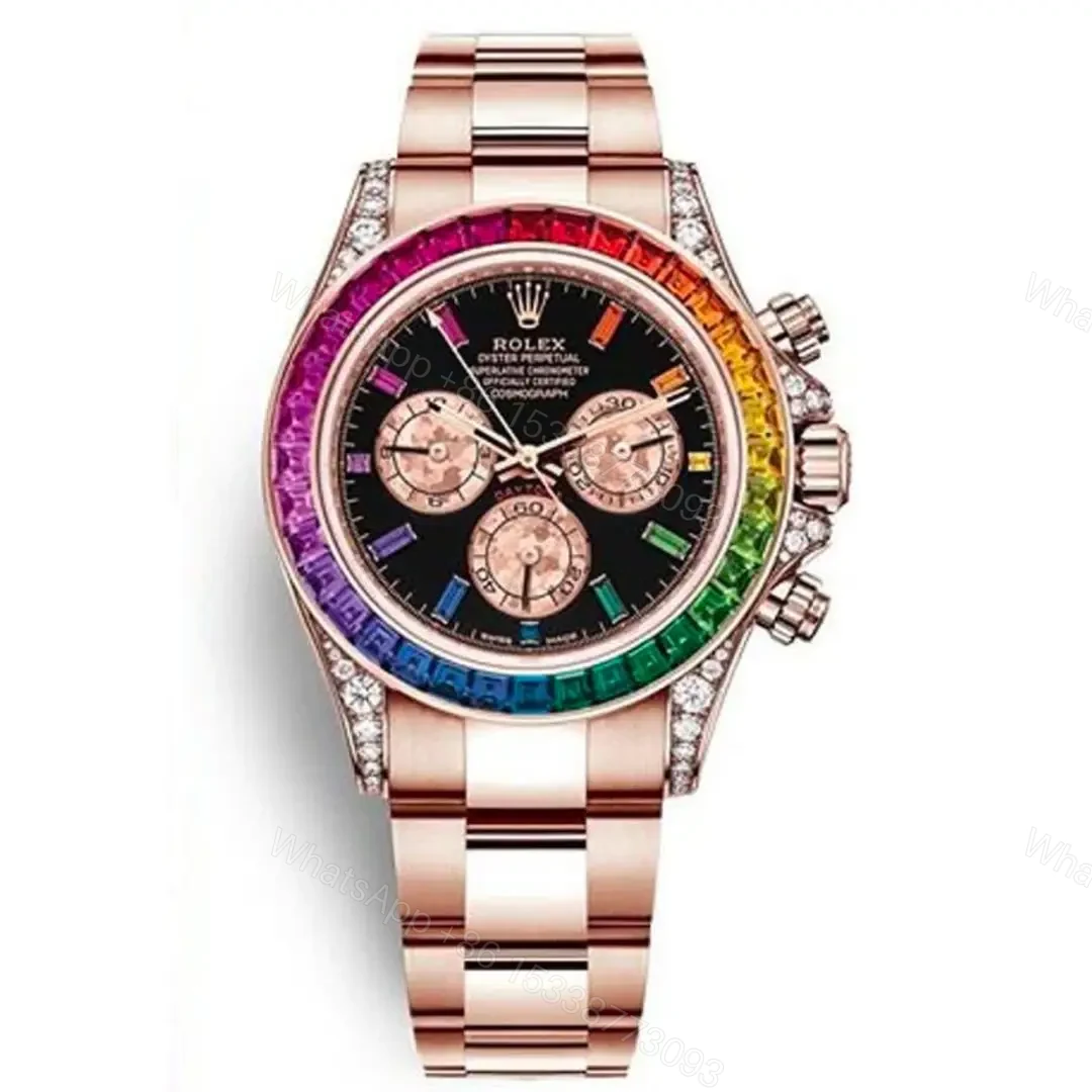 Super Clone Rainbow Rolex Daytona – Everose — view 1