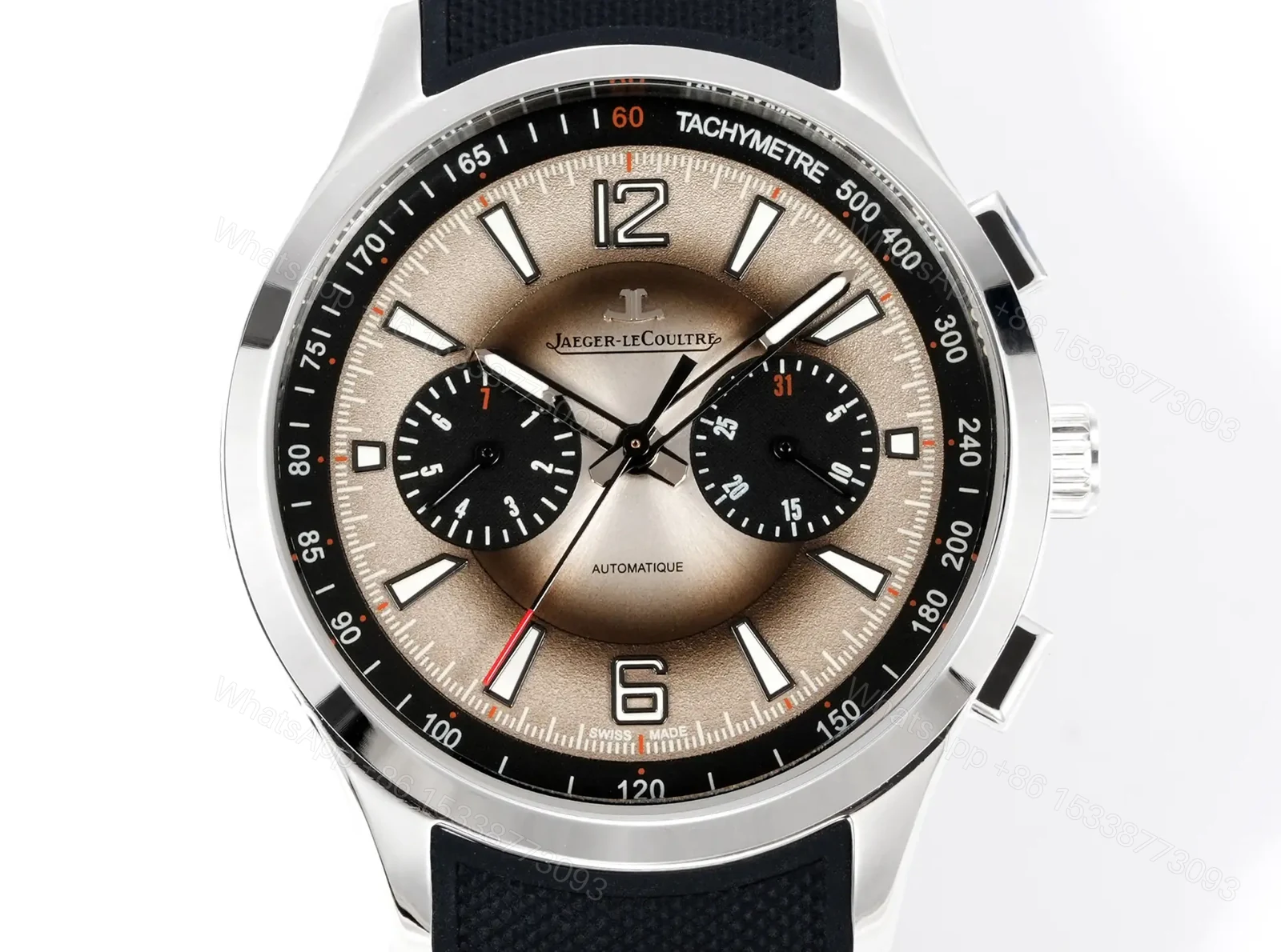 View 2 of Jaeger LeCoultre Beige Chronograph Watch Rubber Strap Ultimate 42MM JLC-POL-CHRONO-BGE-RUB-42