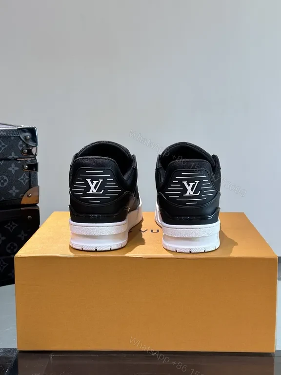 View 2 of Louis Vuitton-Inspired Panelled High-Tops: Luxury Streetwear Sneakers