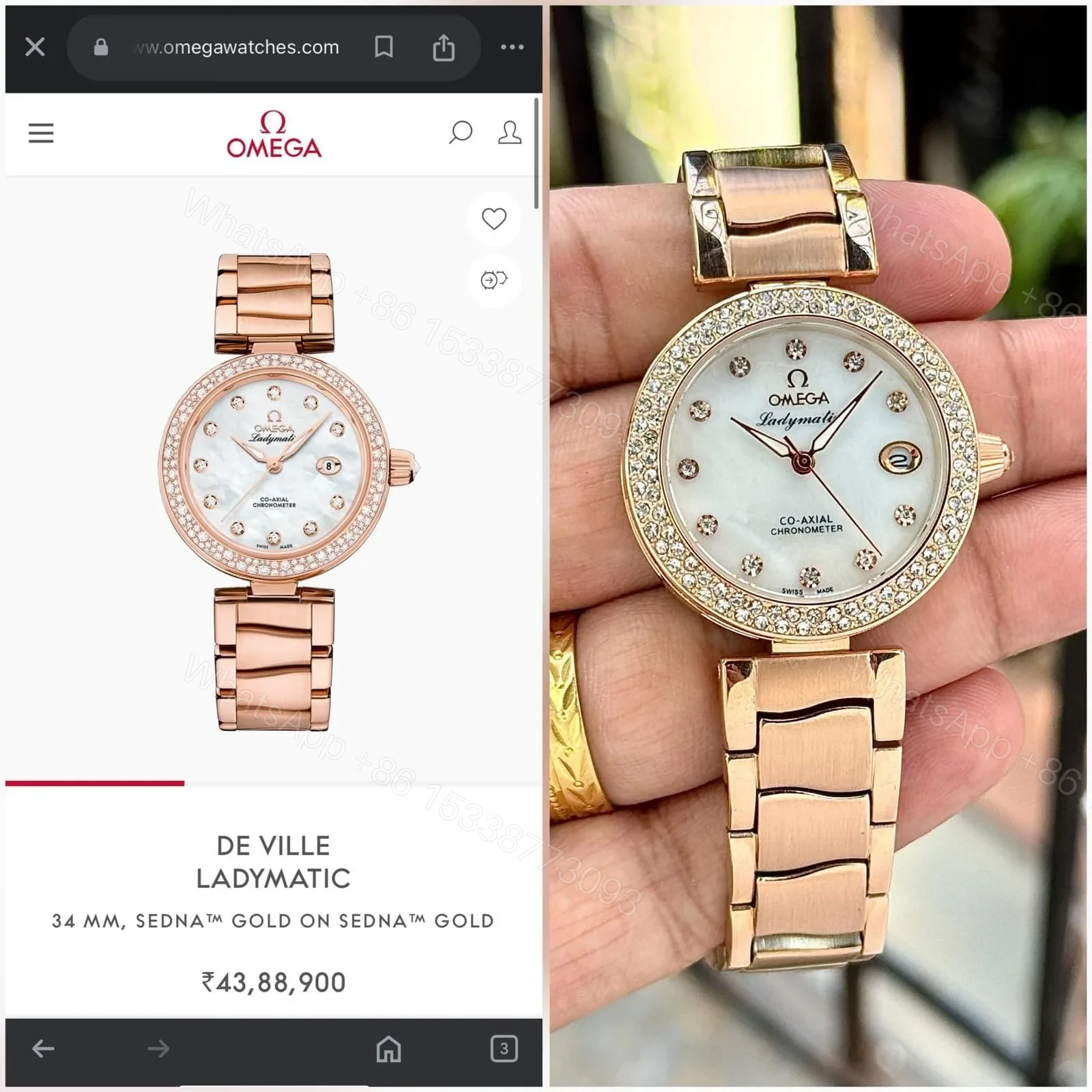 View 3 of Omega Ladymatic Diamond