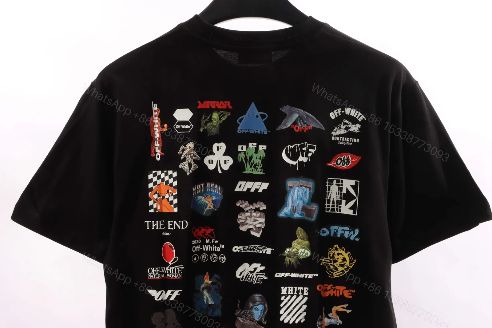 View 3 of Off-White Multiple Logos Black T-Shirt