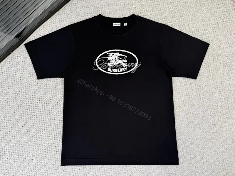Black Cotton Tee — Modern Luxe Graphic Statement Top — view 1