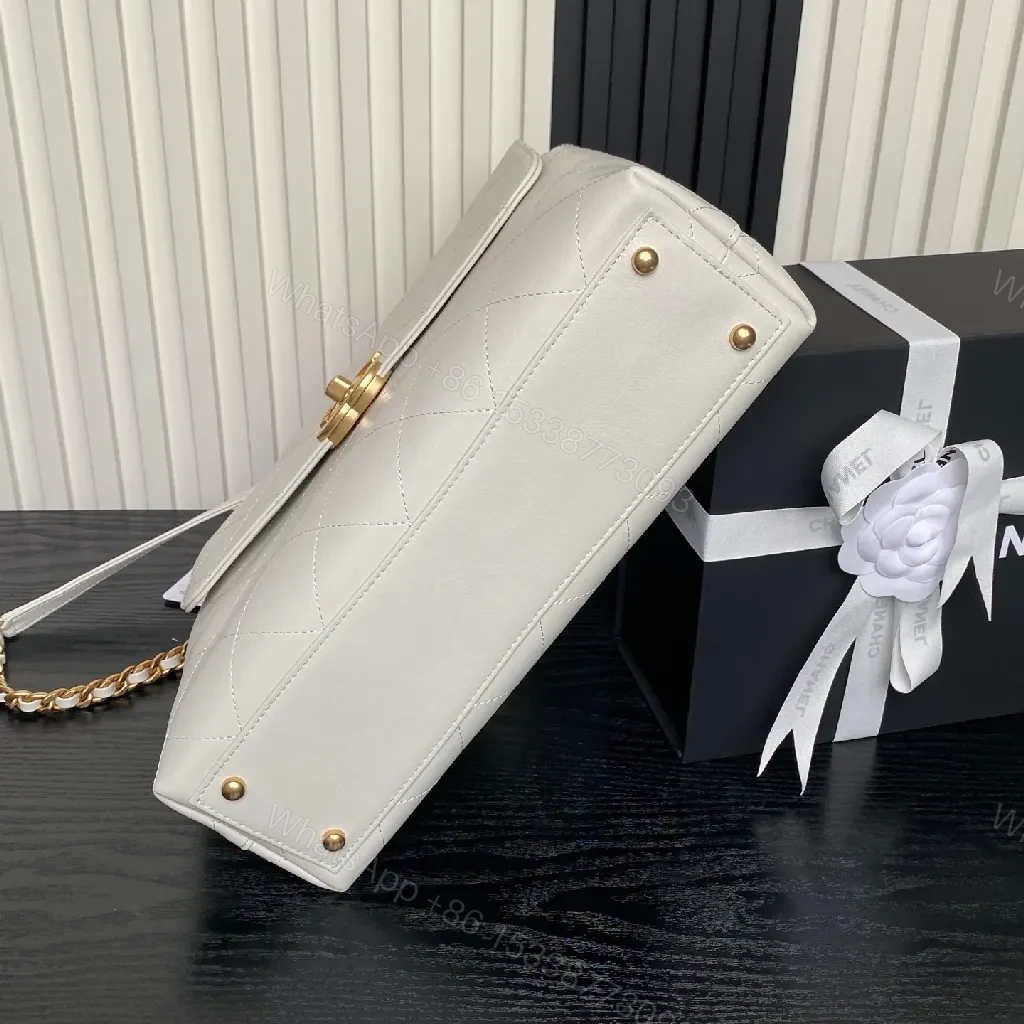 View 7 of Quilted Leather Handbag: Subtle Shine, Iconic Silhouette