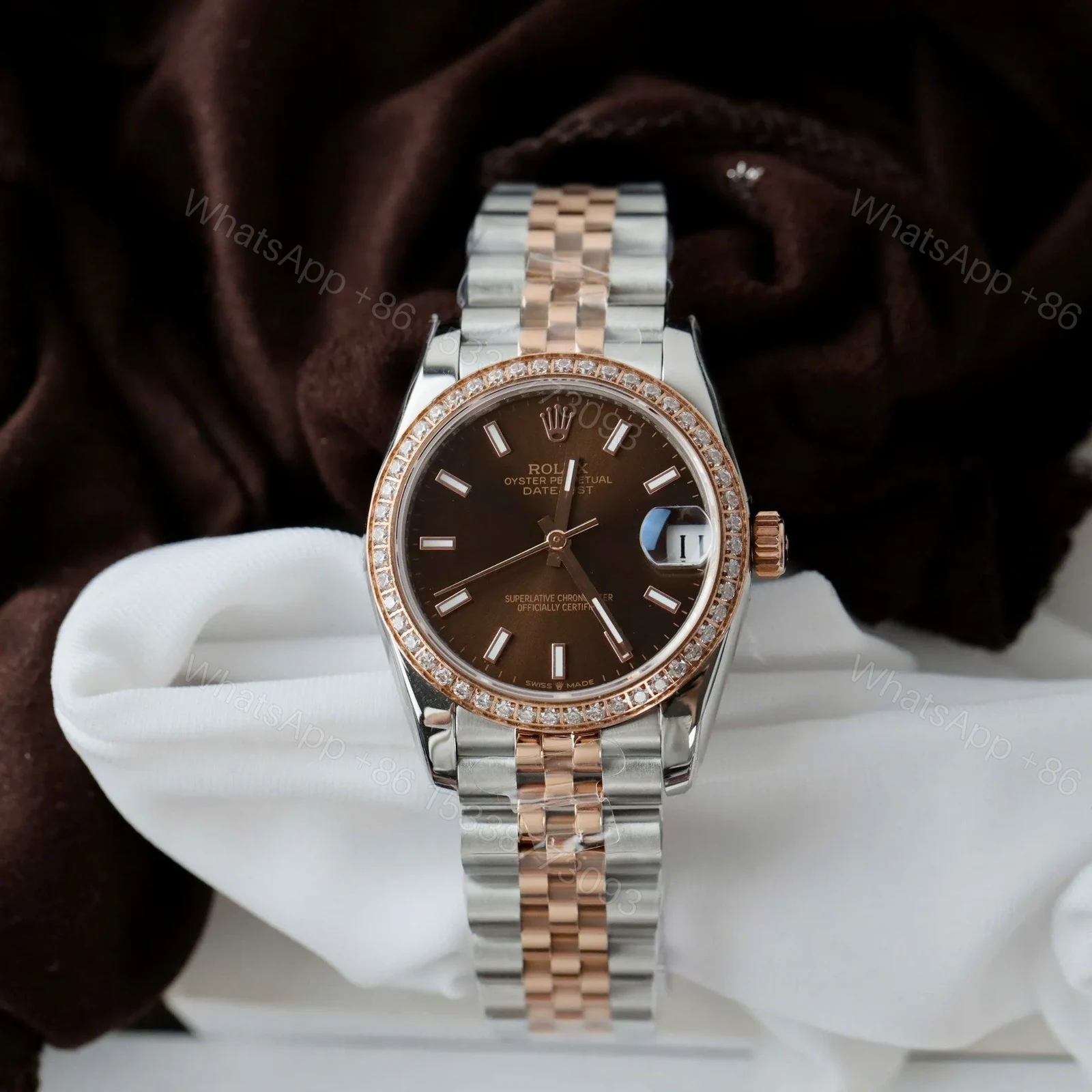 View 2 of Rolex Datejust Chocolate Dial 126281RBR Jubilee 36 mm