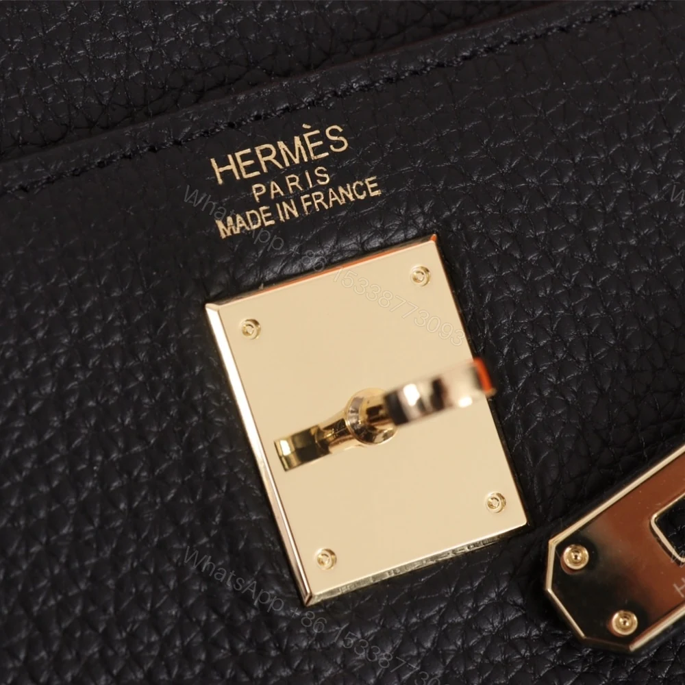 View 5 of Hermes Kelly Togo Handbag Black 25Cm